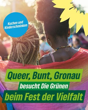 Plakat der Grünen zum Fest der Vielfalt in Gronau
